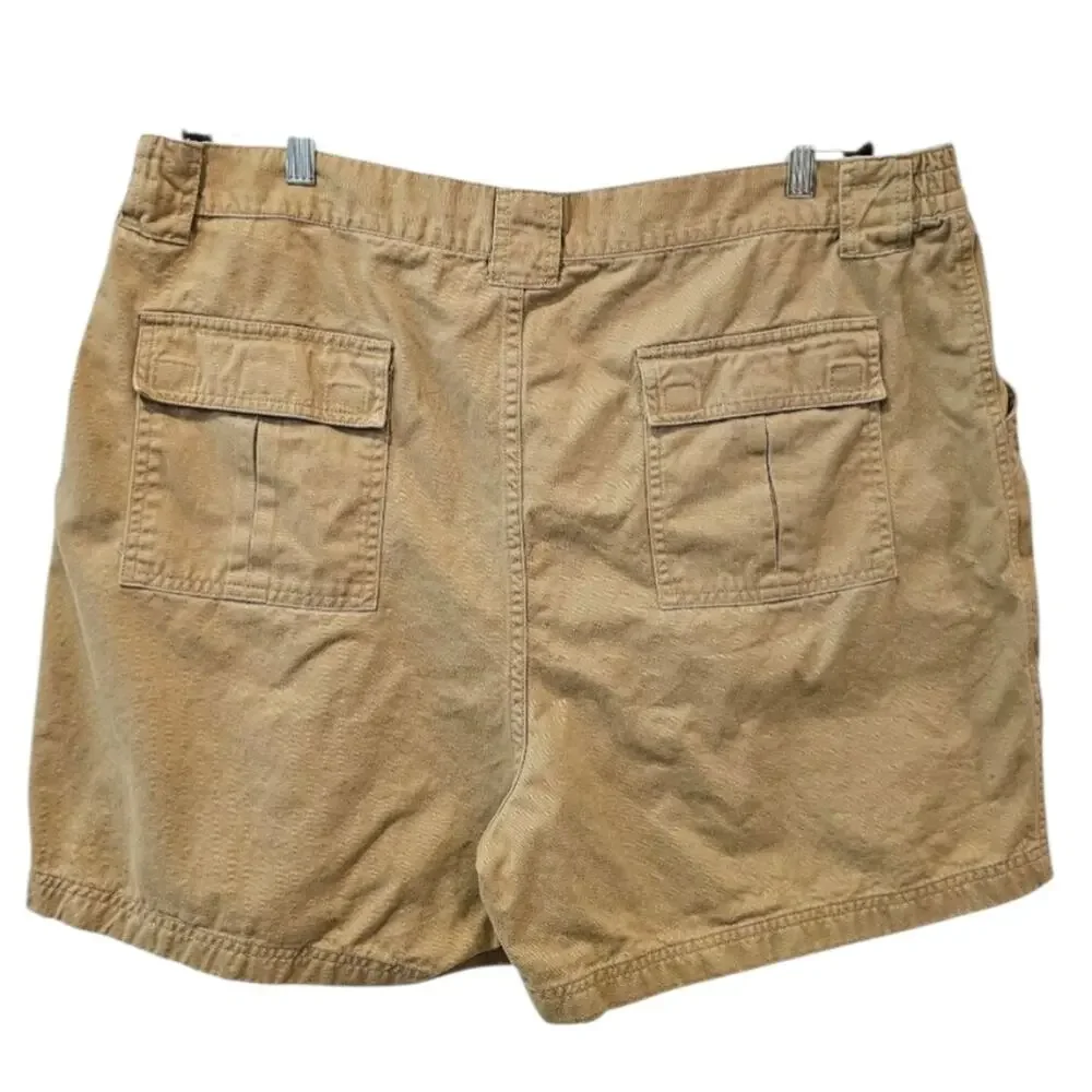 Timber Creek By Wrangler Cargo Khaki 100% Cotton Shorts Size 44 - Picture 2 of 7